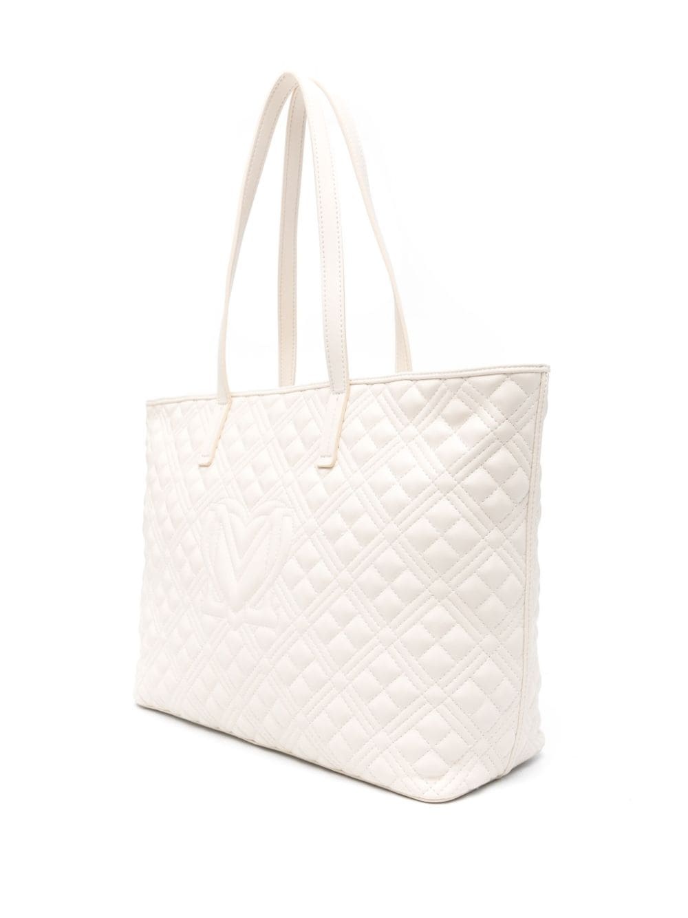 logo-lettering quilted tote bag - 3