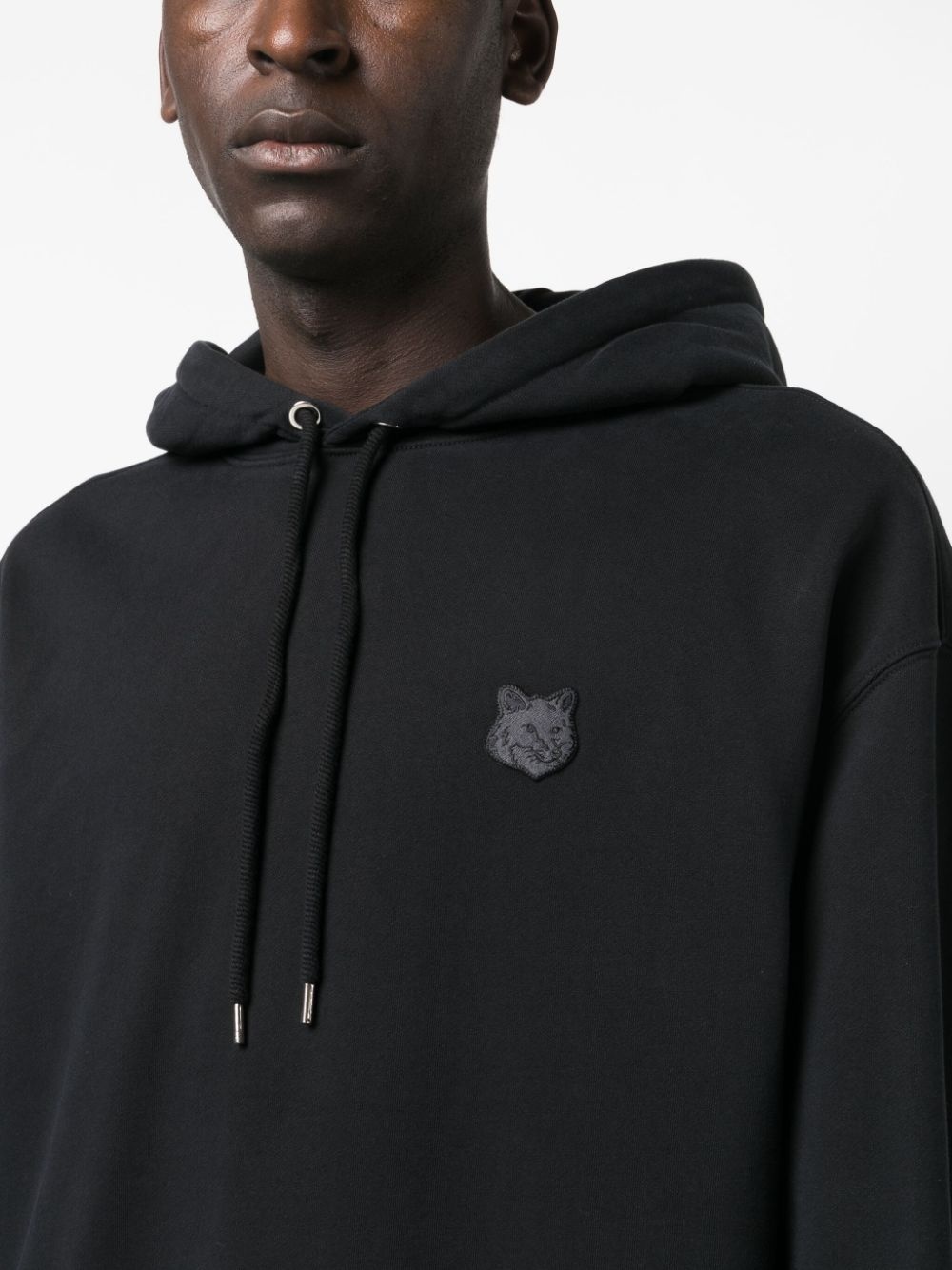 fox-motif cotton hoodie - 5