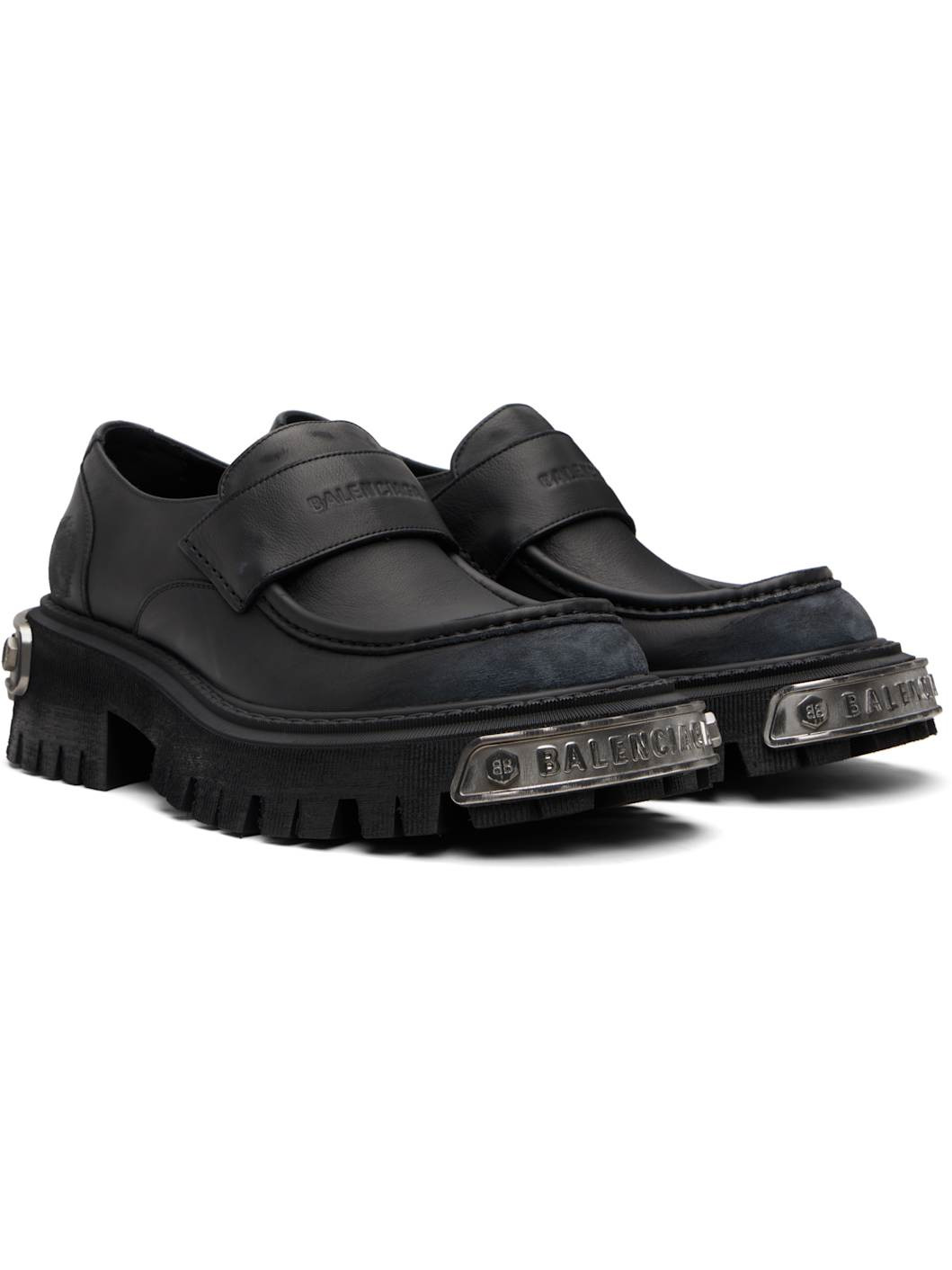 Black Tractor Loafers - 4