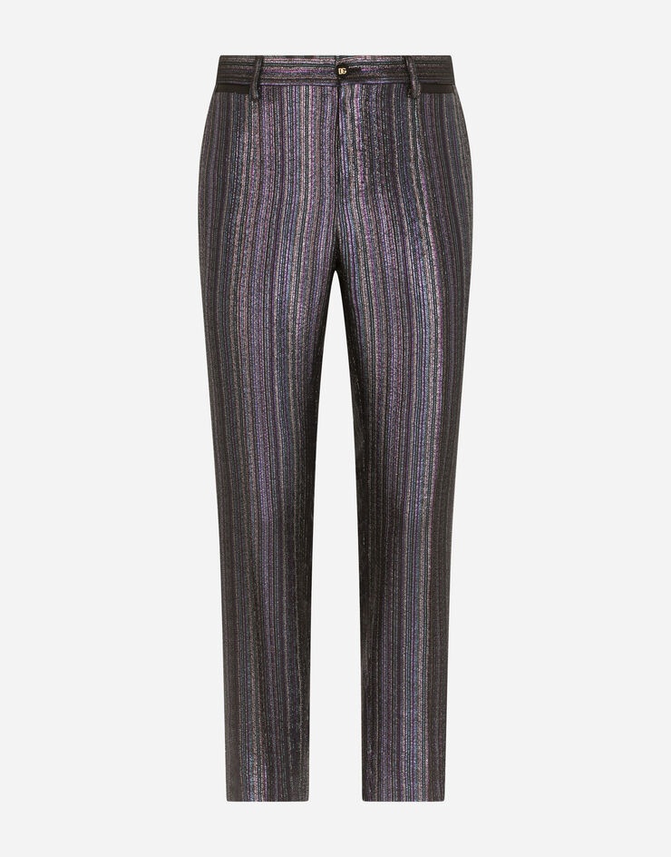 Striped lurex jacquard pants - 3