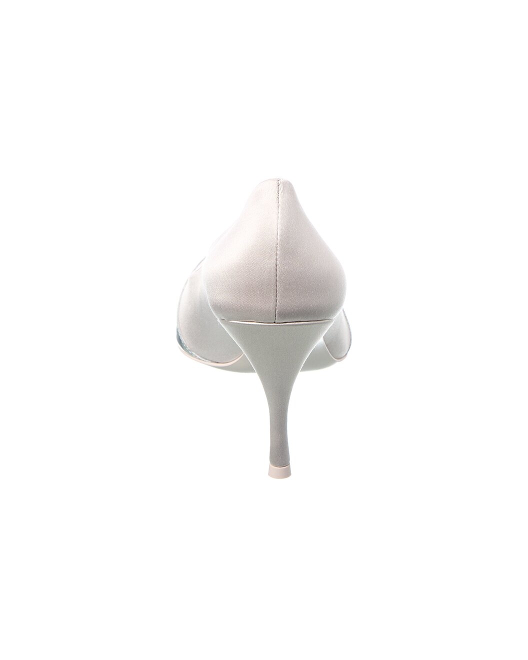 Prada Satin & Leather Pointy-Toe Pump - 3