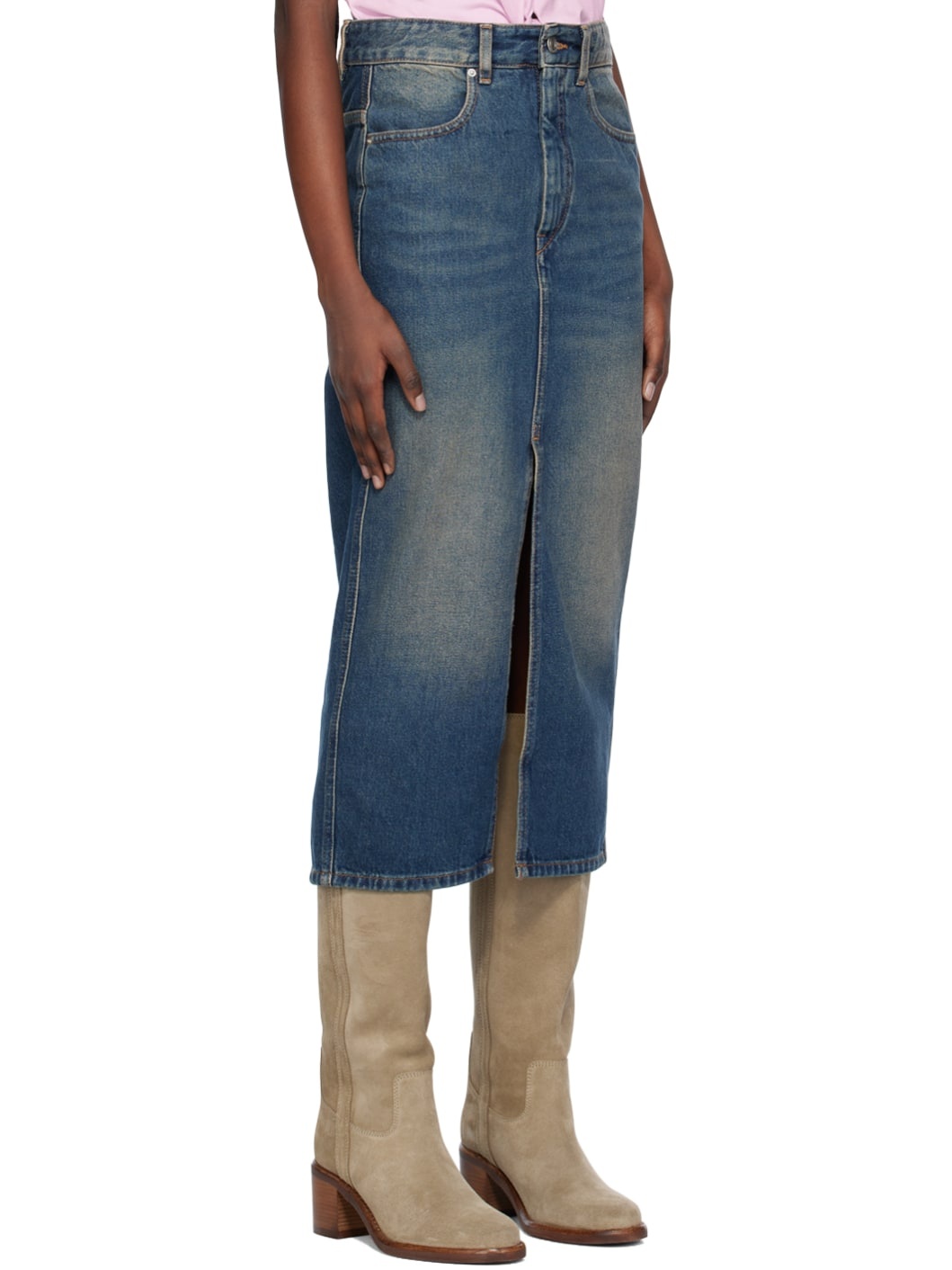 Blue Julicia Denim Midi Skirt - 2