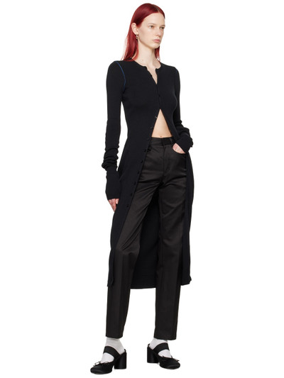 MM6 Maison Margiela Black Inverted Seam Midi Dress outlook