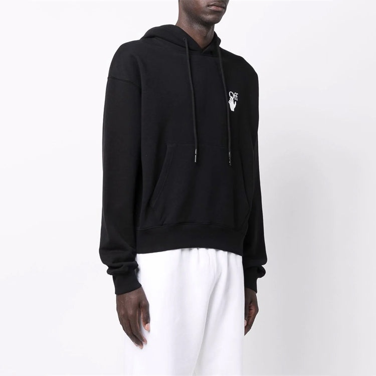 Men's OFF-WHITE FW21 Arrow Printing Pattern Loose Fit Black OMBB037F21FLE0051084 - 5