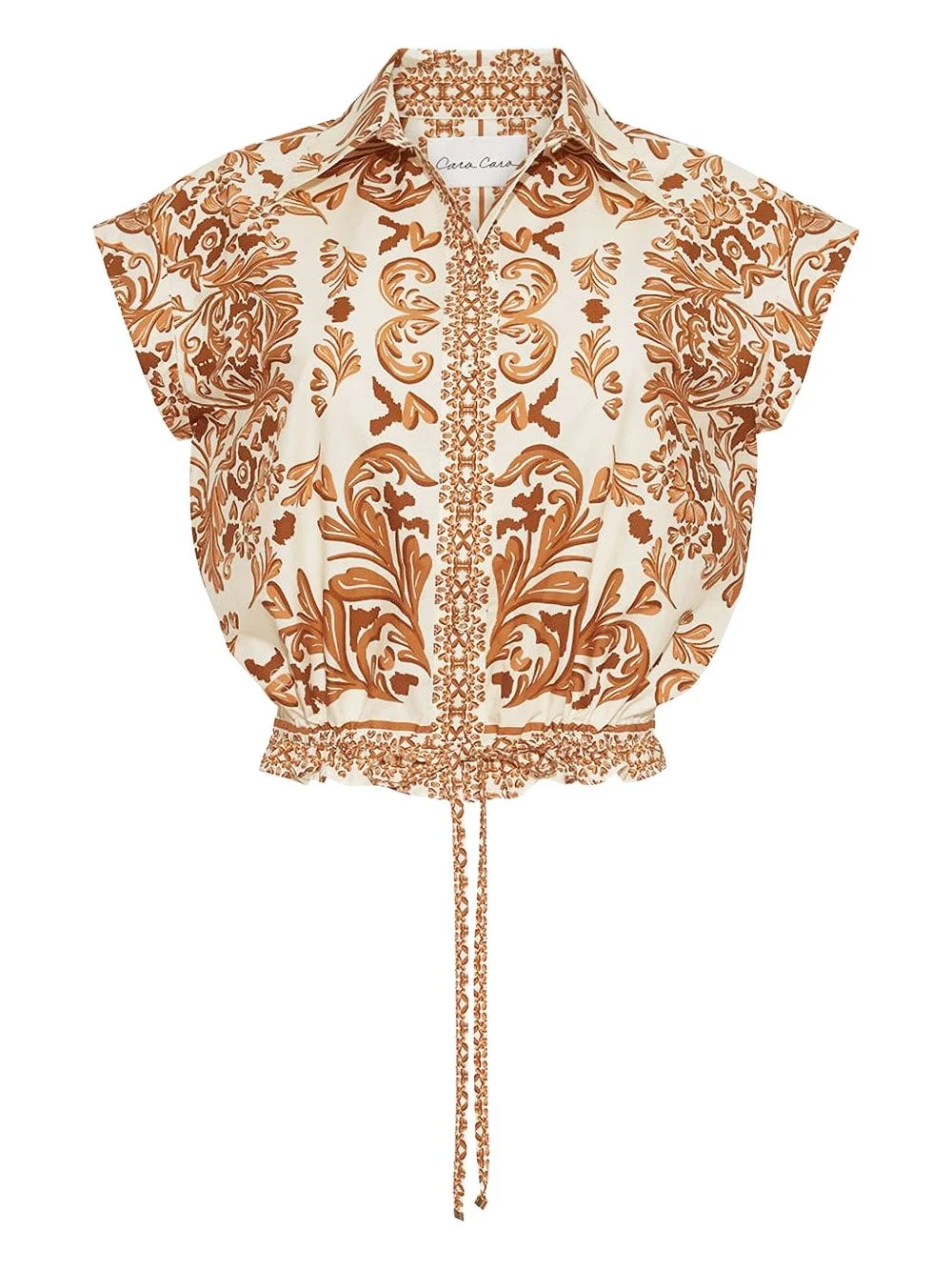 Octavia printed drawstring top - 1