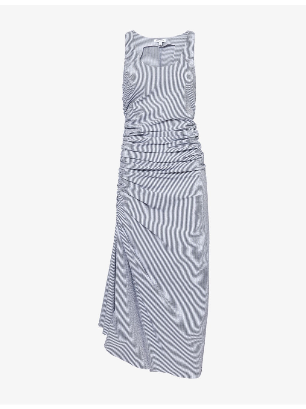 Gathered Striped Stretch-Woven Maxi Dress - 1