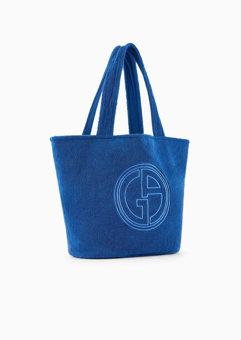 GIORGIO ARMANI Cotton terry beach bag outlook
