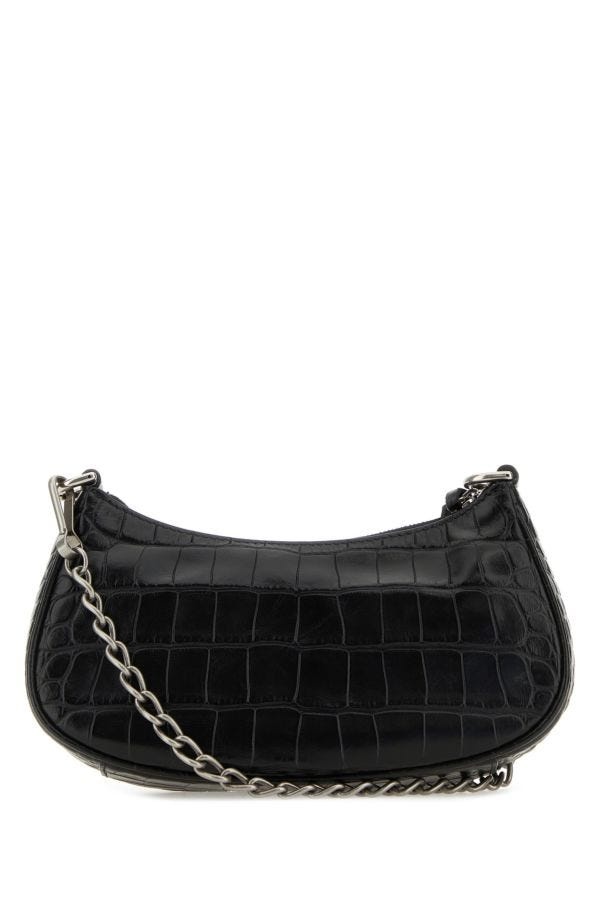 BALENCIAGA Black leather Le Cagole mini handbag