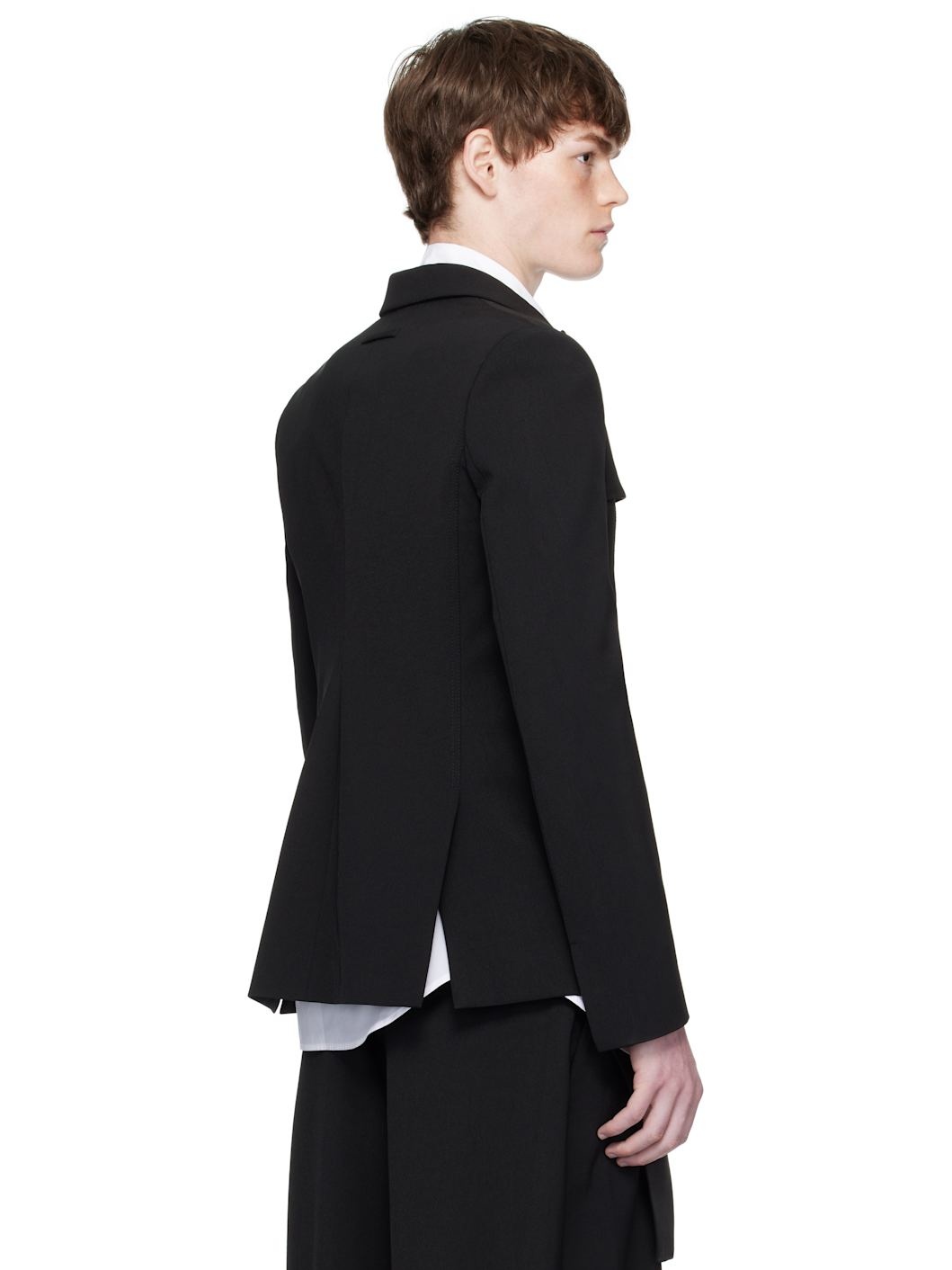 Black Twill Blazer - 3