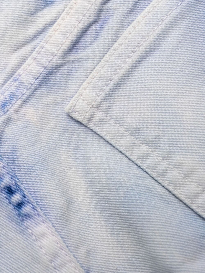 marble tie-dye denim shorts 7