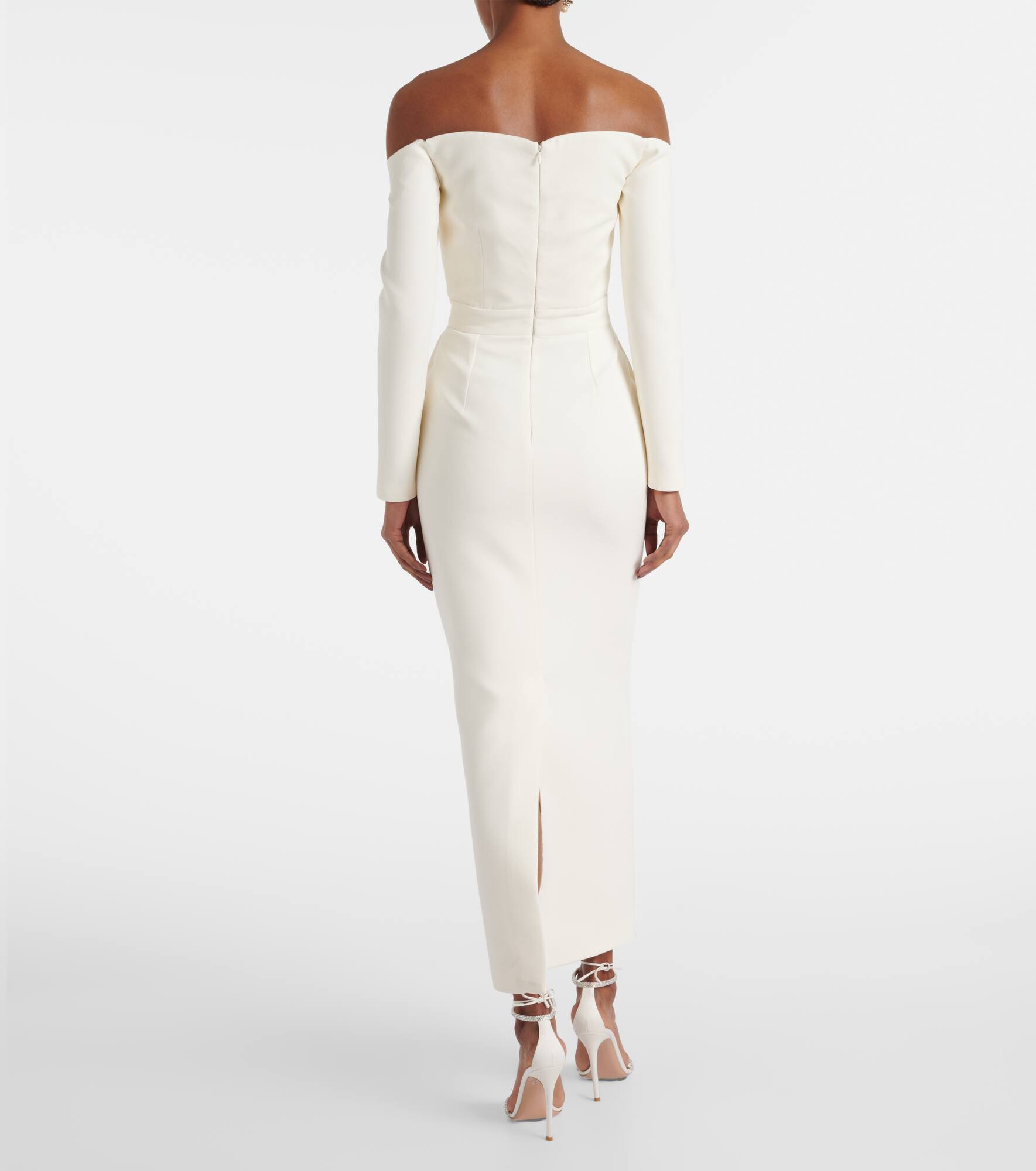 Bridal Farah embellished off-shoulder midi dress - 3