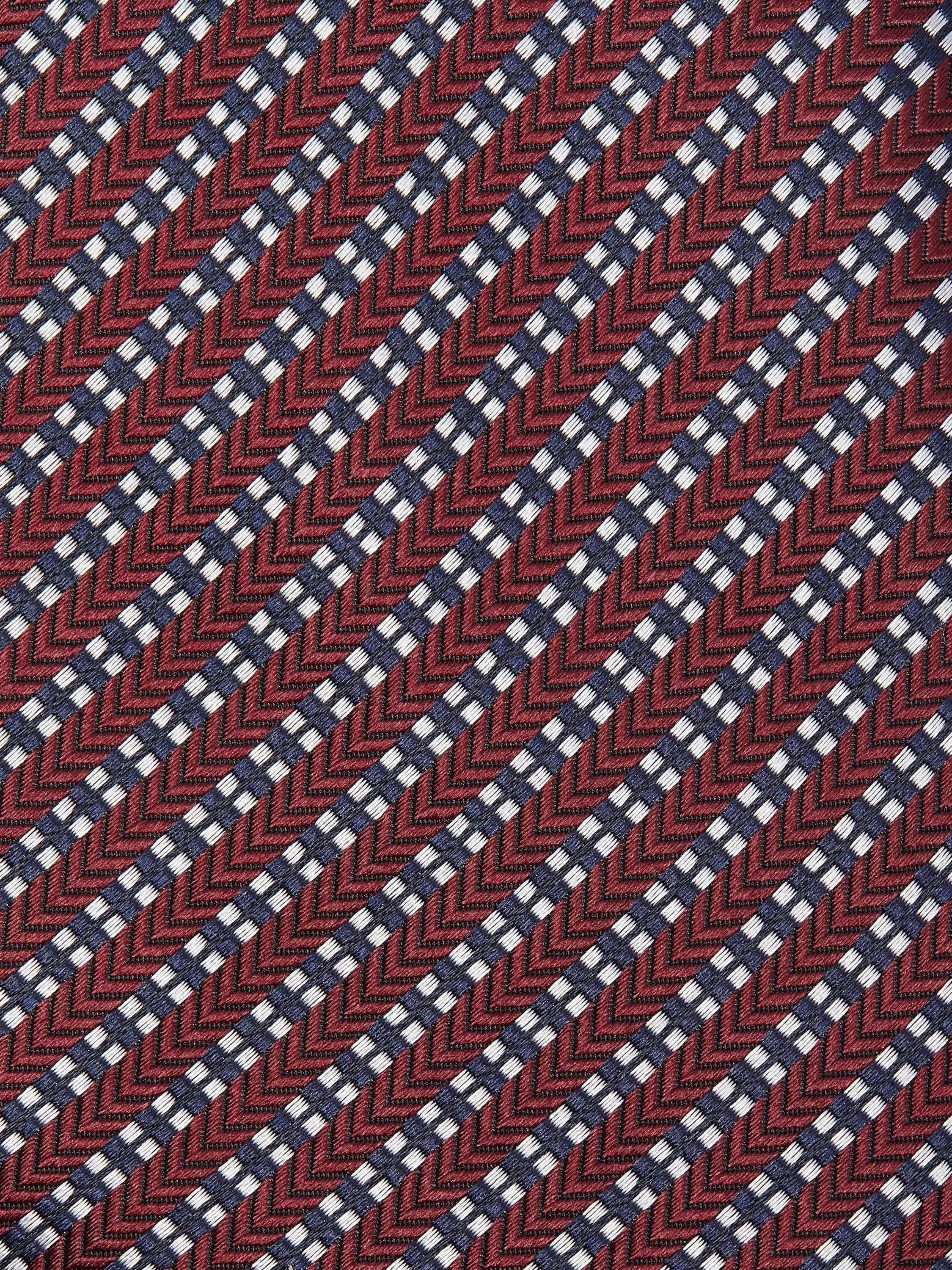 BURGUNDY CINQUE PIEGHE SILK TIE - 2