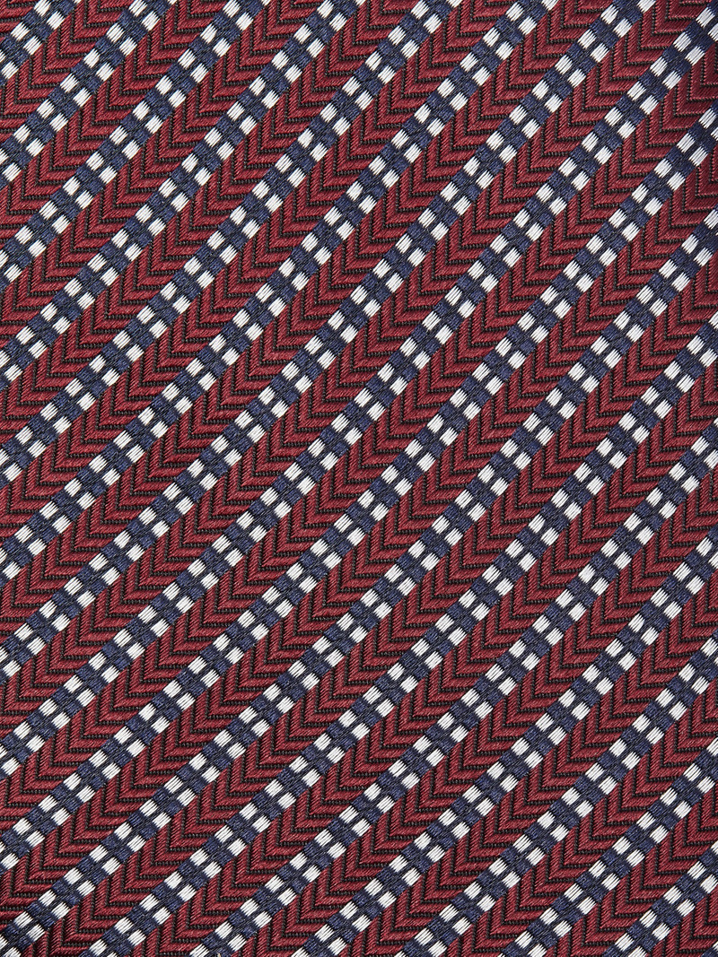 ZEGNA BURGUNDY CINQUE PIEGHE SILK TIE outlook