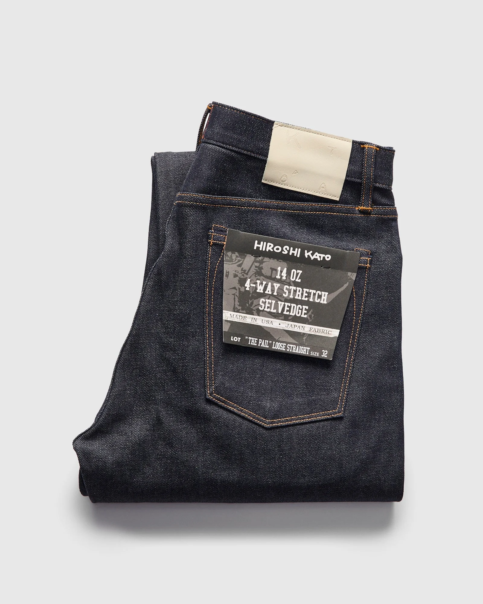 14oz Stretch Selvedge Denim - Pail Loose Straight - 1