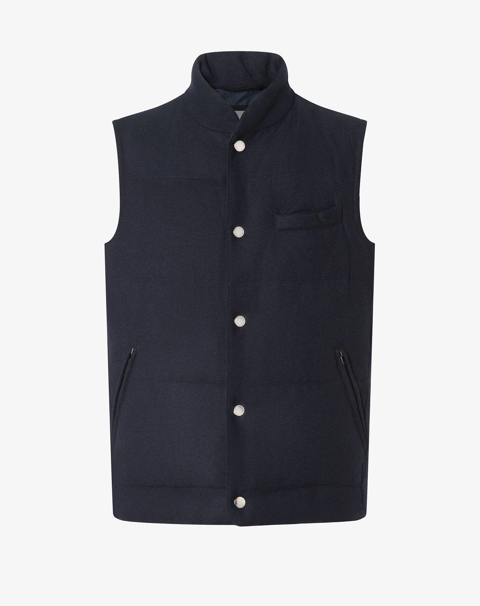 Navy blue pure cashmere gilet - 1