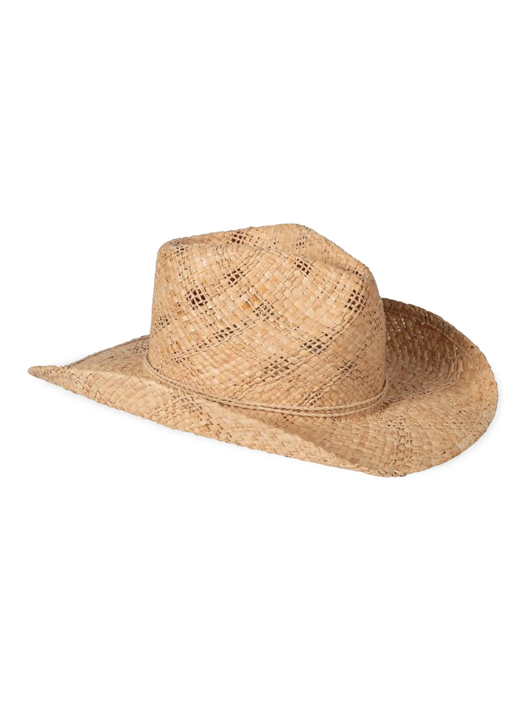 Women's Memoirs Sundance Cowboy Raffia Hat - Natural - 1