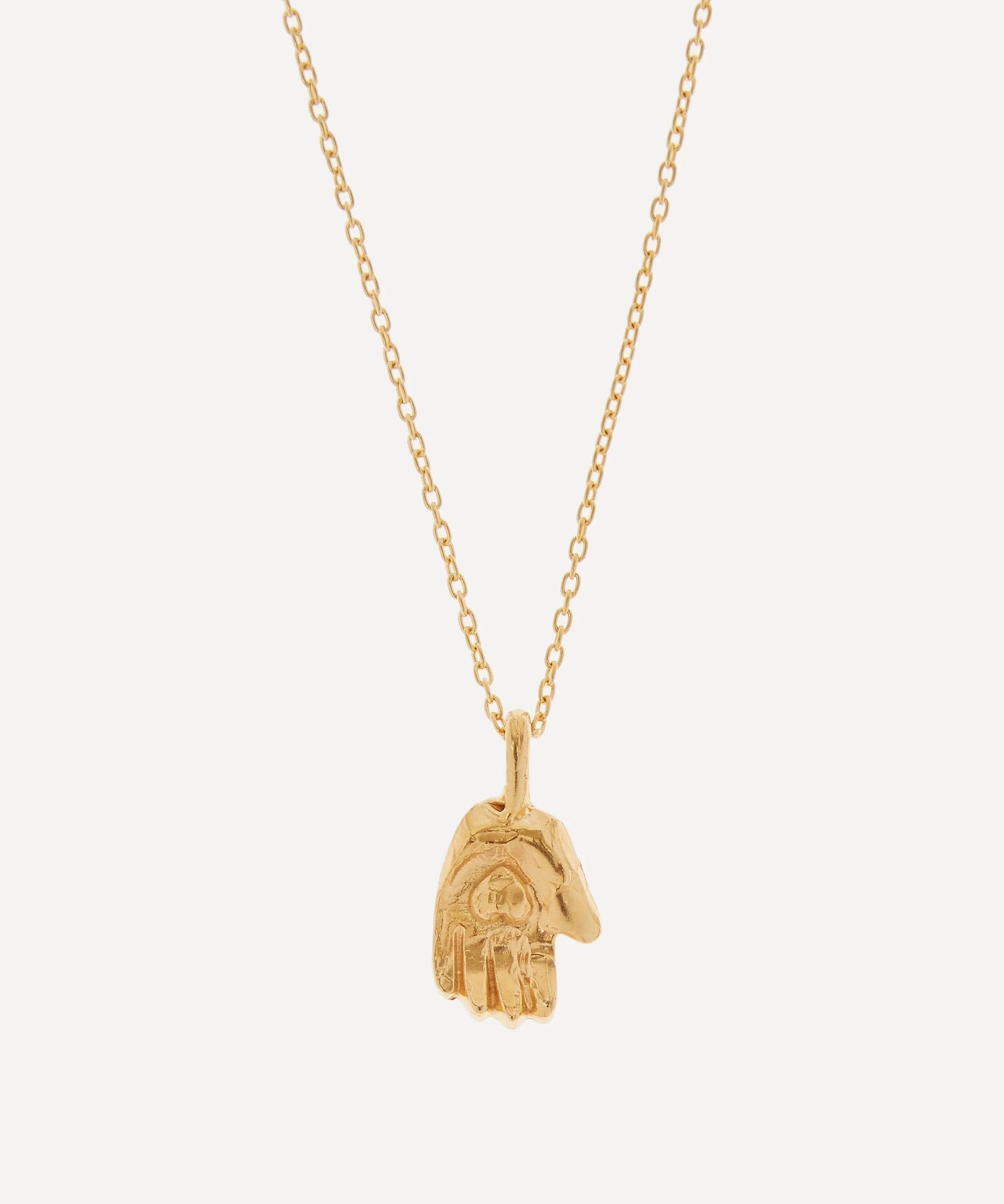 24ct 금 도금 청동 토큰 사랑 Amulet 목걸이 - 1