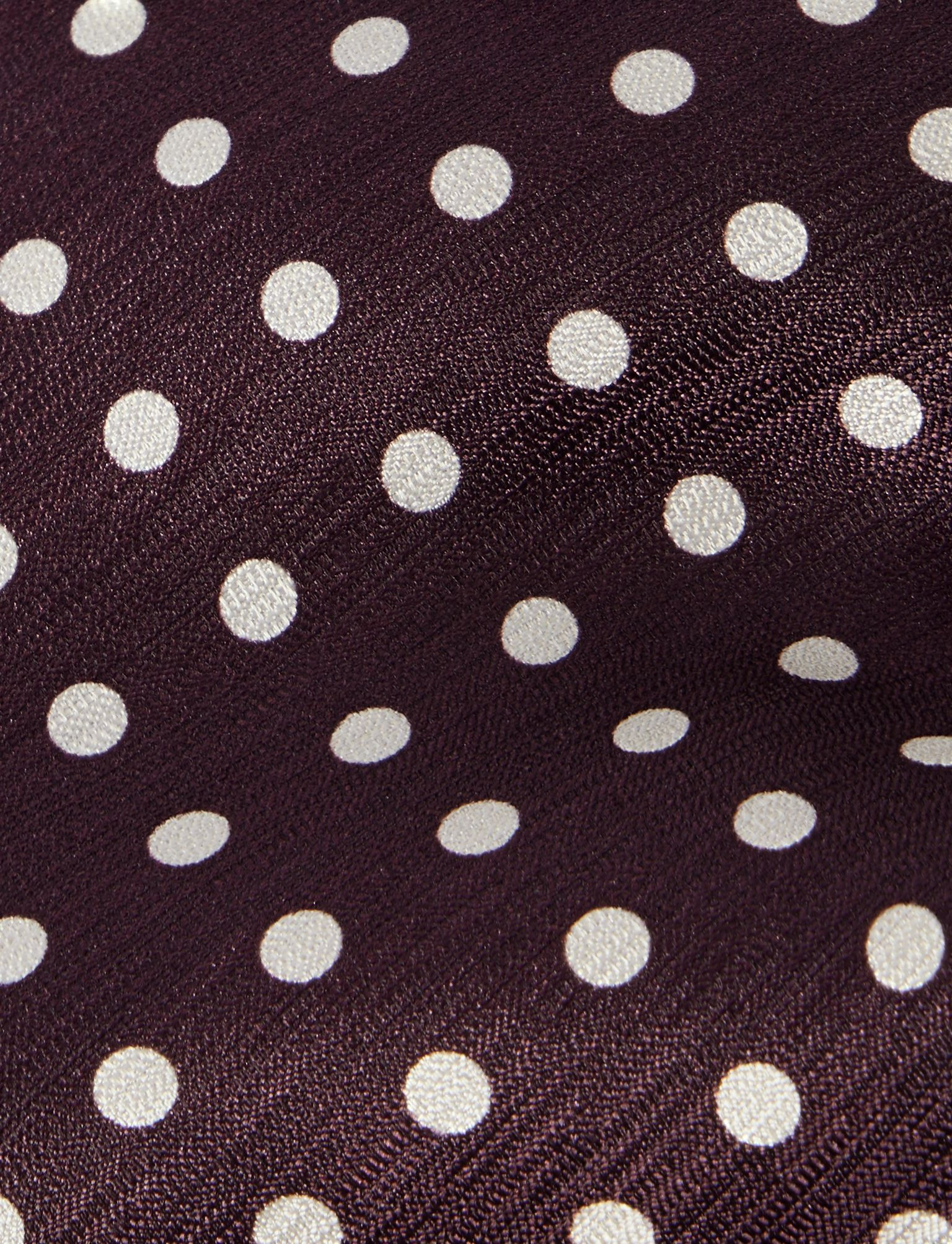 8cm Polka-Dot Silk-Jacquard Tie Burgundy - 3