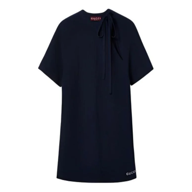 (WMNS) Gucci Chunky Rib Cotton Dress 'Dark Blue' 786470-XKD2S-4003 - 1