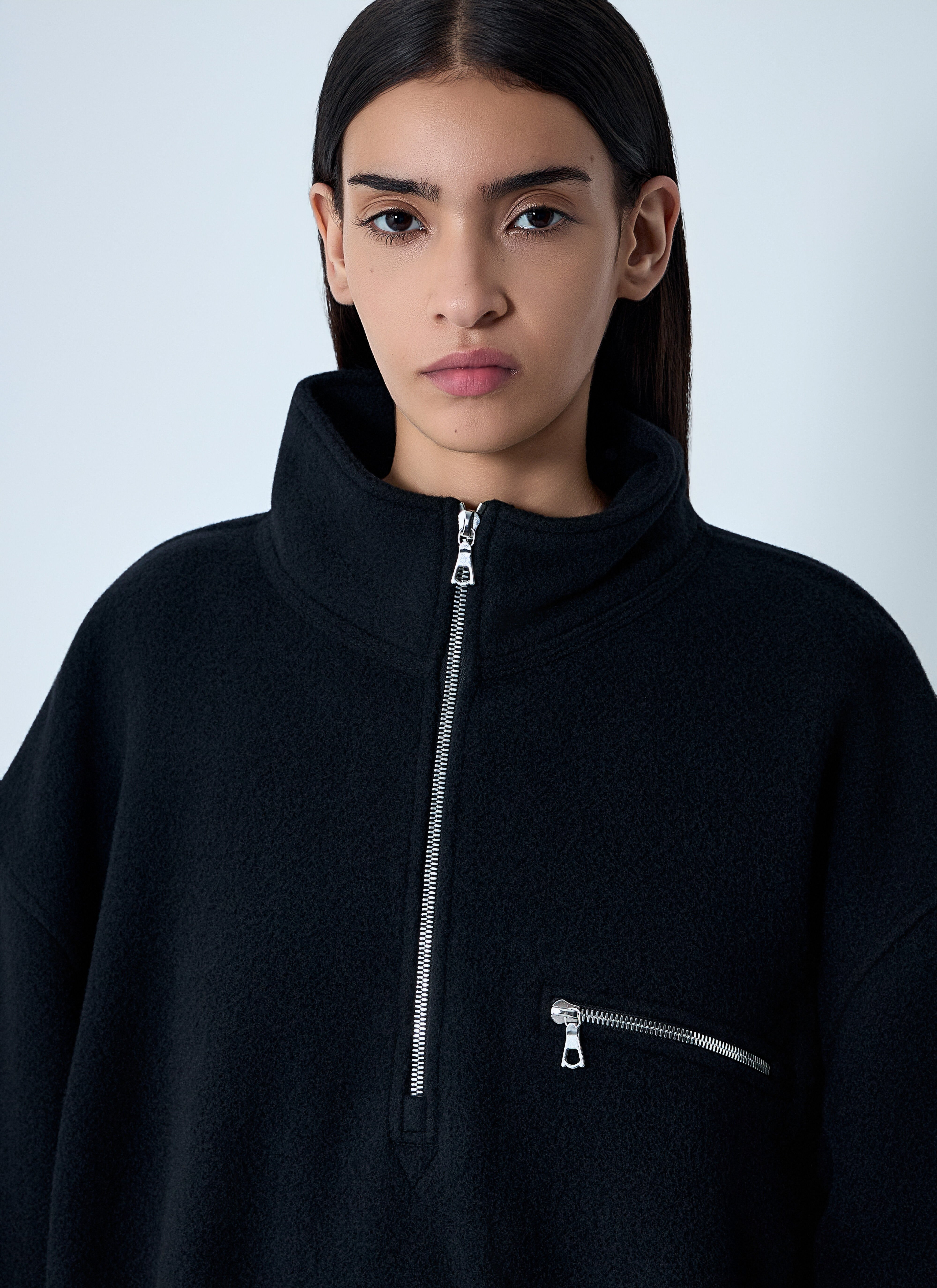 Zip-Up Fleece Sweatshirt - 5