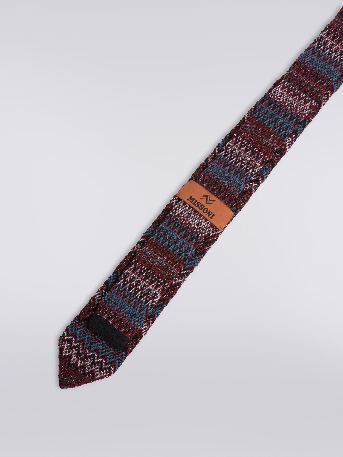 Wool and silk chevron tie - 3