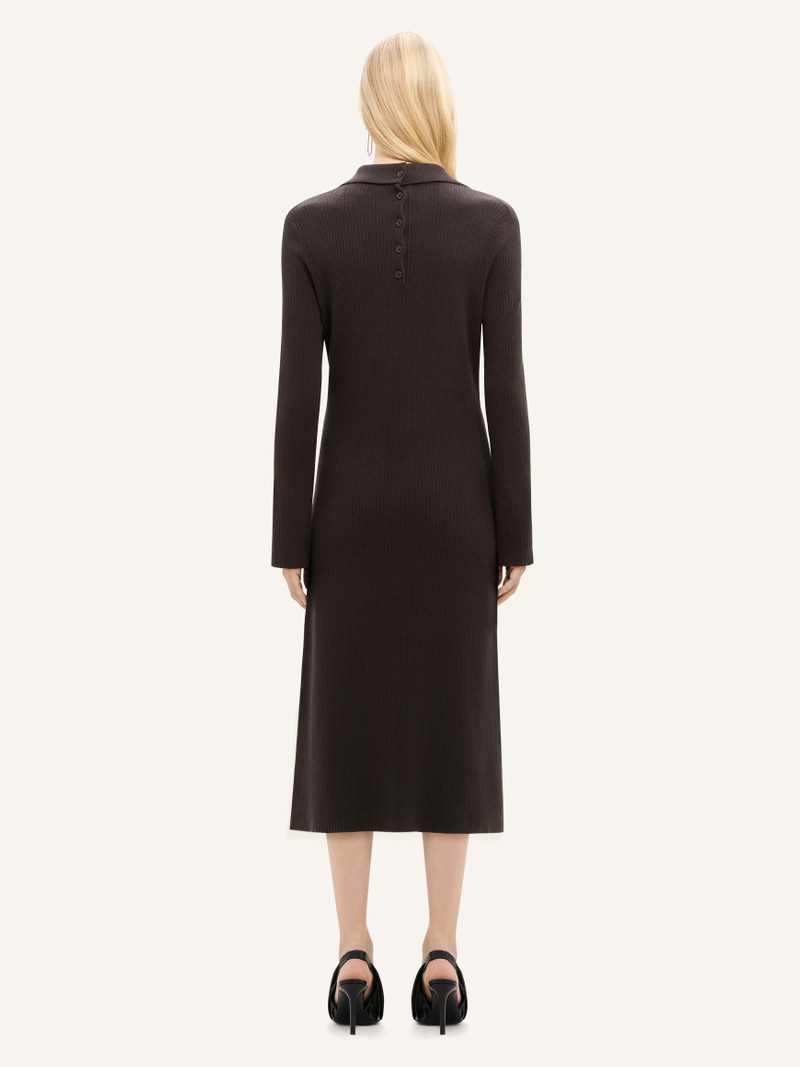 MULTI-BUTTON MIDI WOOL DRESS 4