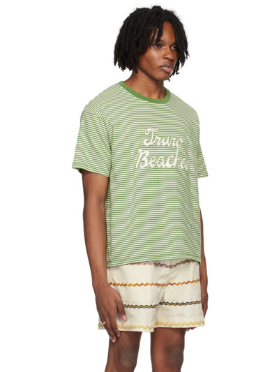 BODE Green & White 'Truro' T-Shirt outlook