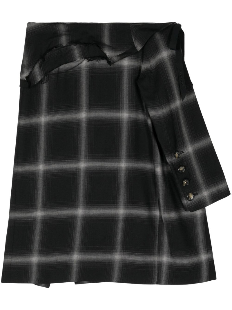 Birkin plaid wool skirt 1