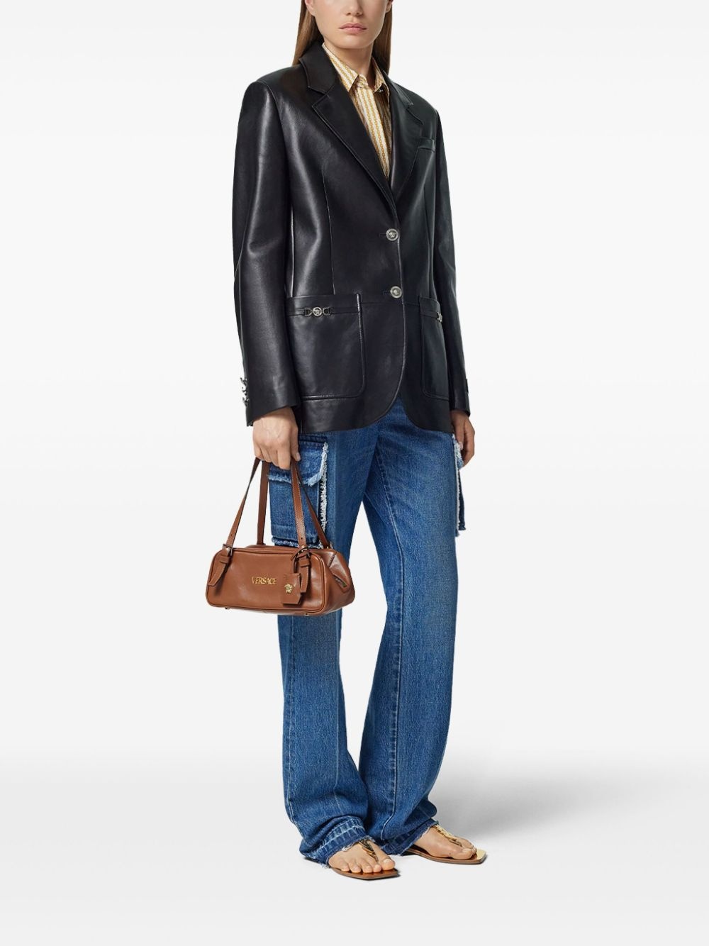 logo-lettering shoulder bag - 2