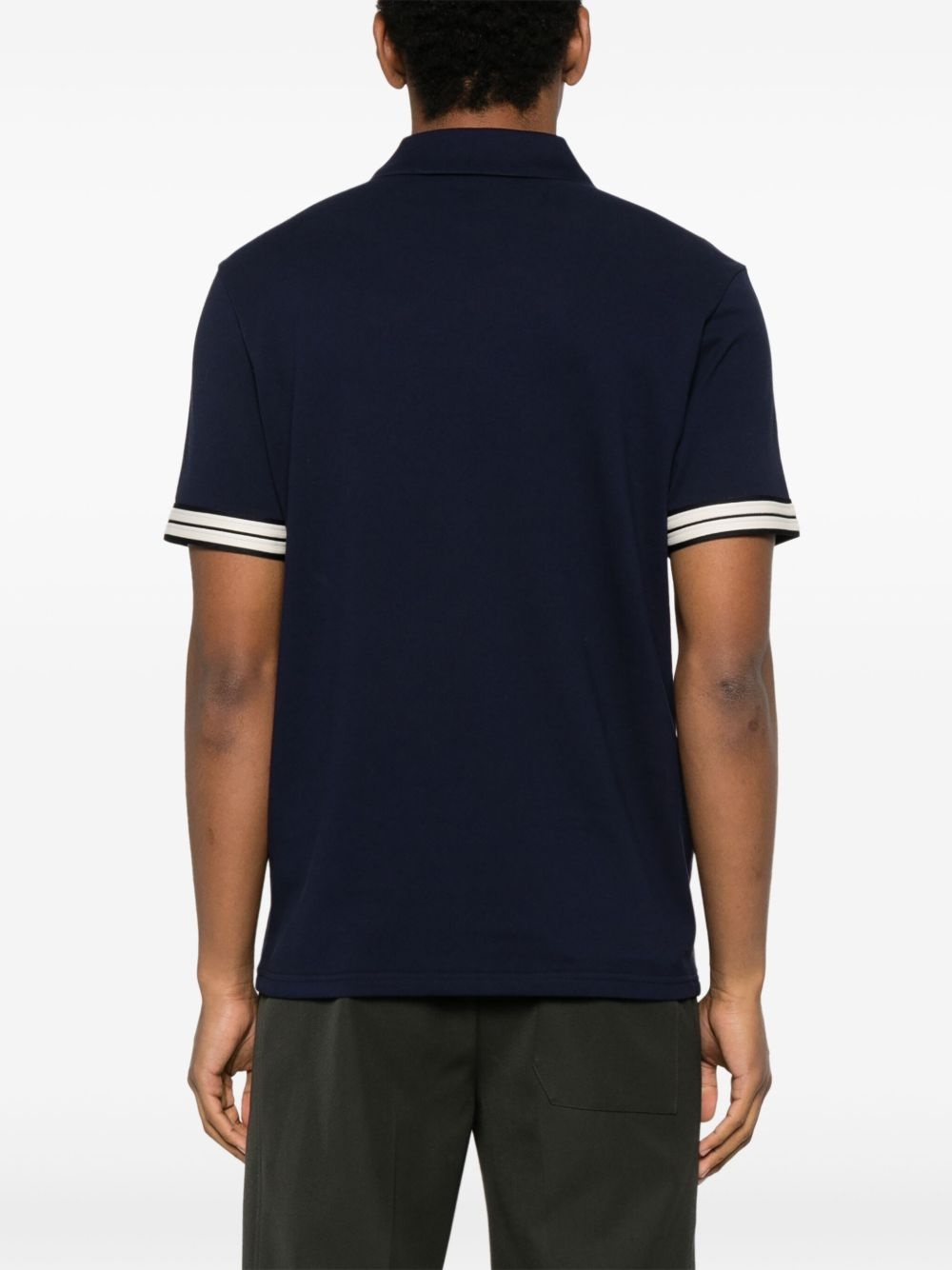 logo-patch piqué polo shirt - 3