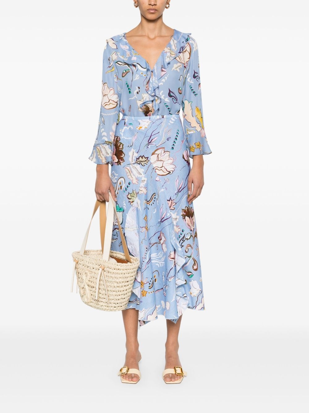 Floral Power midi skirt - 2