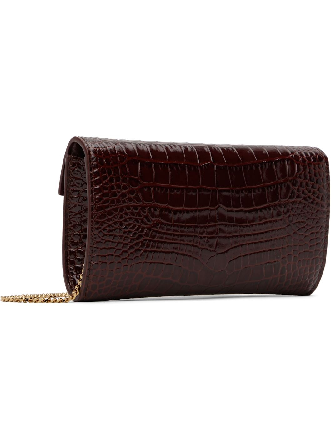 Burgundy Croc-Effect Medusa '95 Bag - 3
