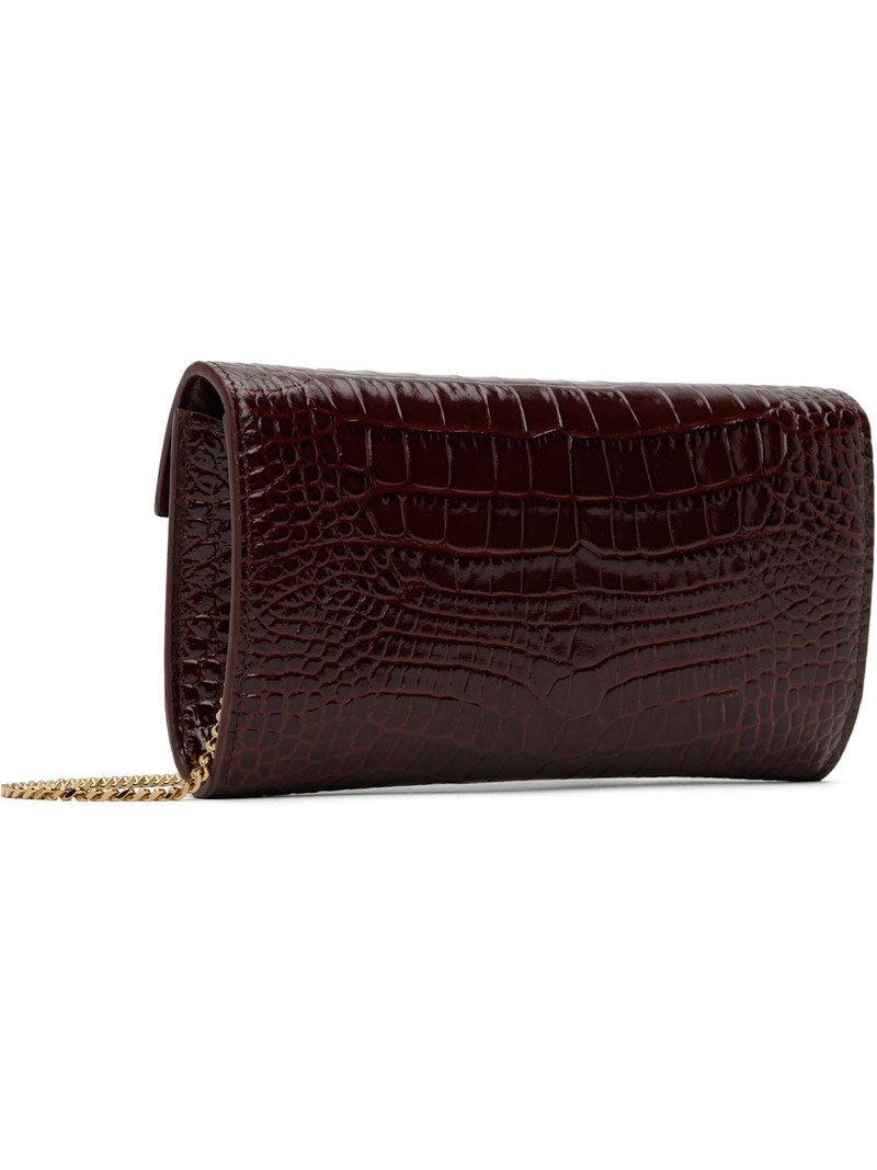 Burgundy Croc-Effect Medusa '95 Bag 3