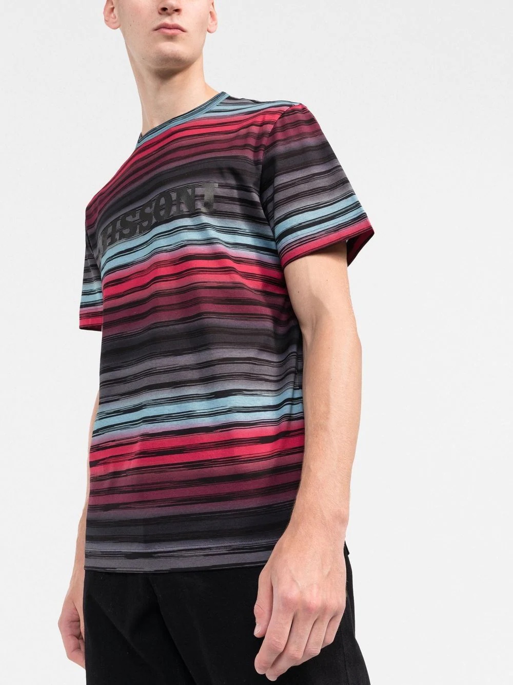 striped logo-print T-shirt - 3