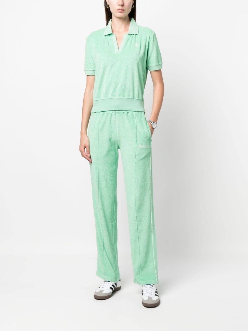 New Serif logo-embroidered track pants - 2