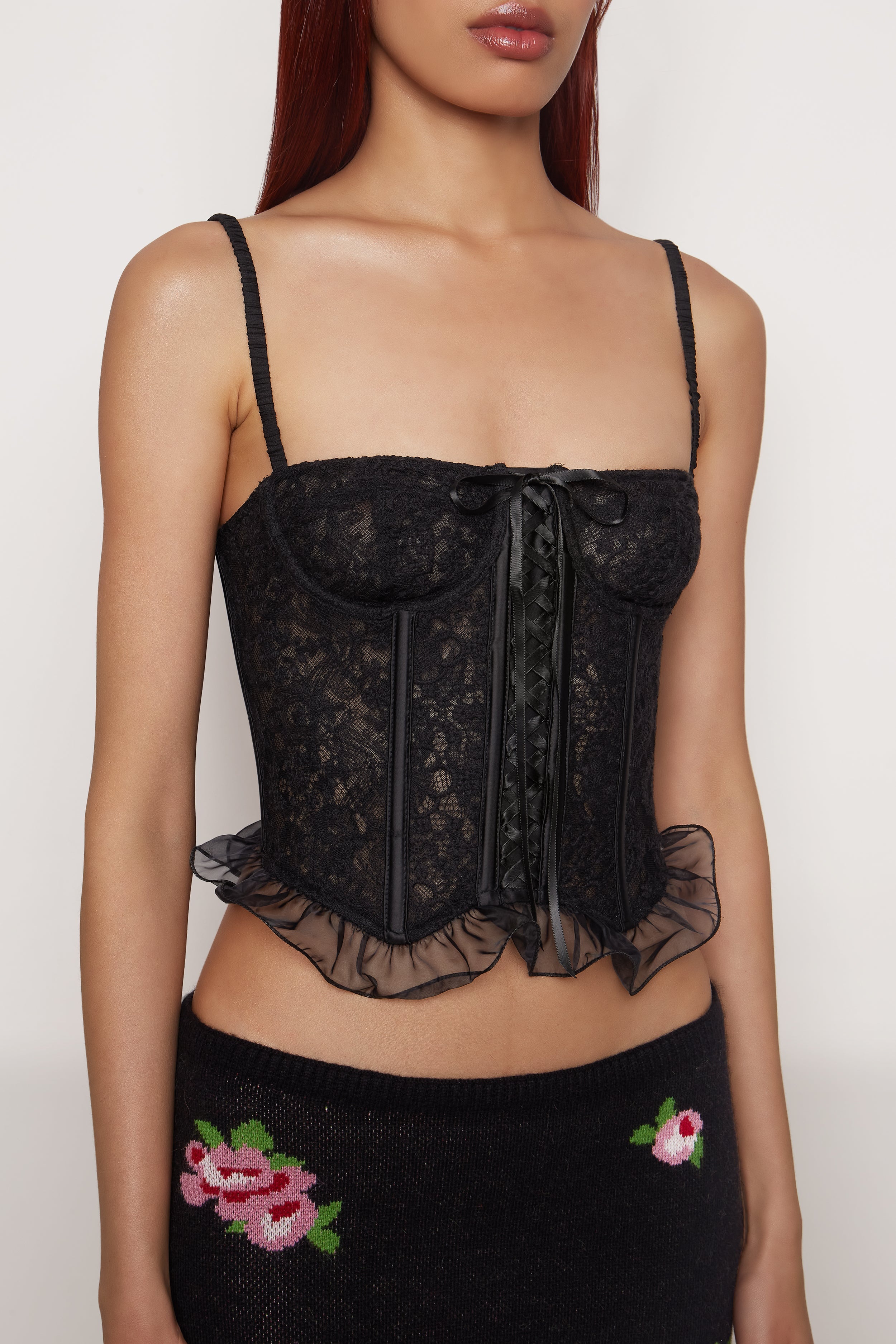 LACE FLUTTER CORSET - 5