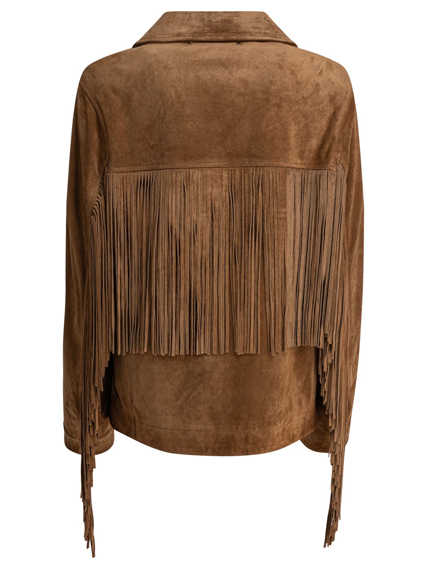 Golden Goose Journey W'S Jacket With Fringes In Waxed Calf Leather - 2