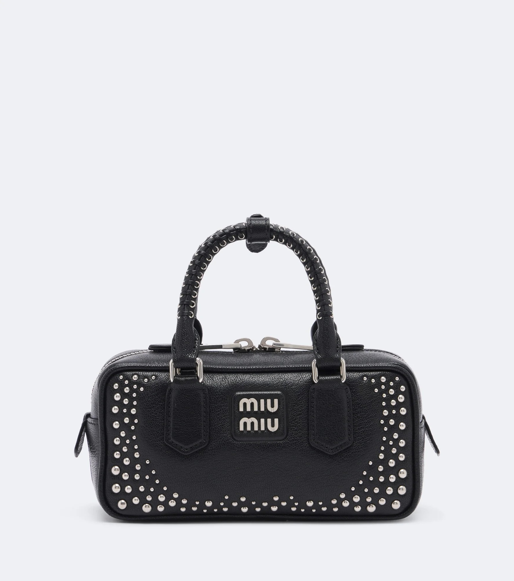 Arcadie studded leather top-handle bag - 1
