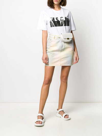 MSGM metallic print T-shirt outlook