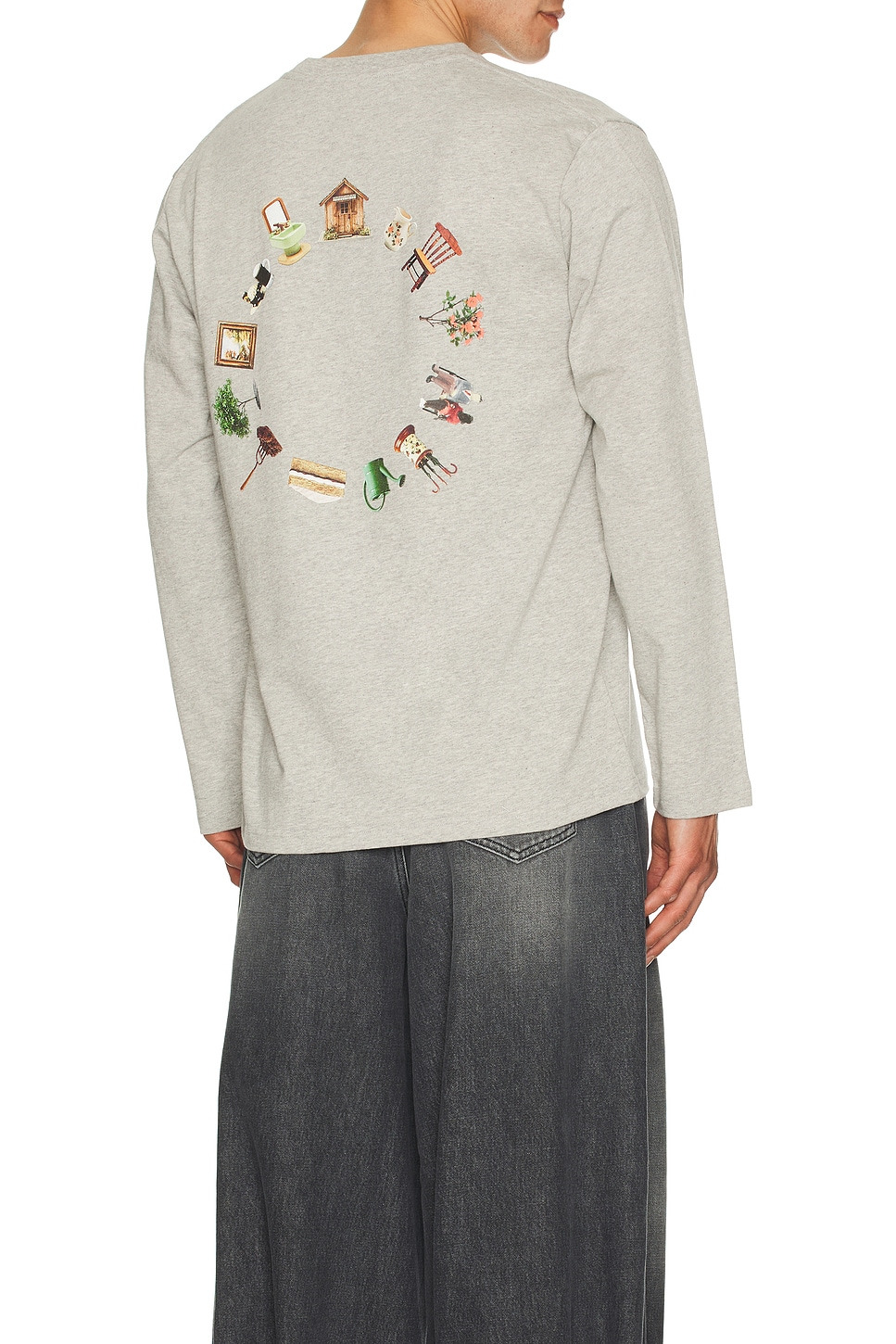 Back Print Long Sleeve T-Shirt - 4