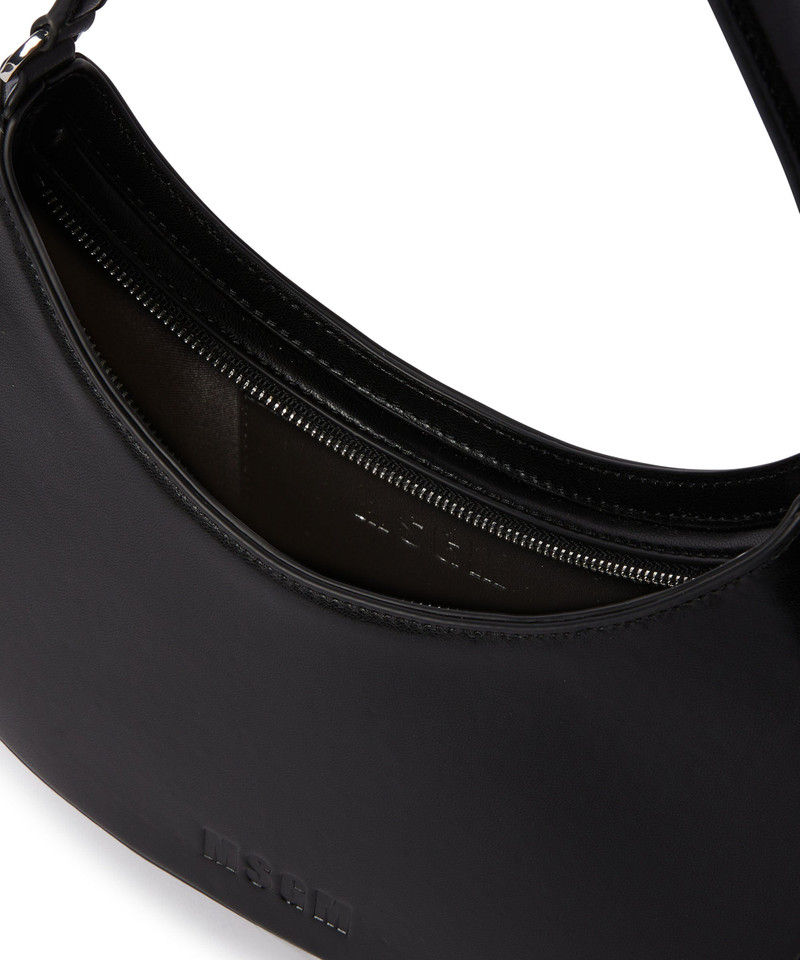 Opaque faux leather small "Hobo" shoulder bag 4