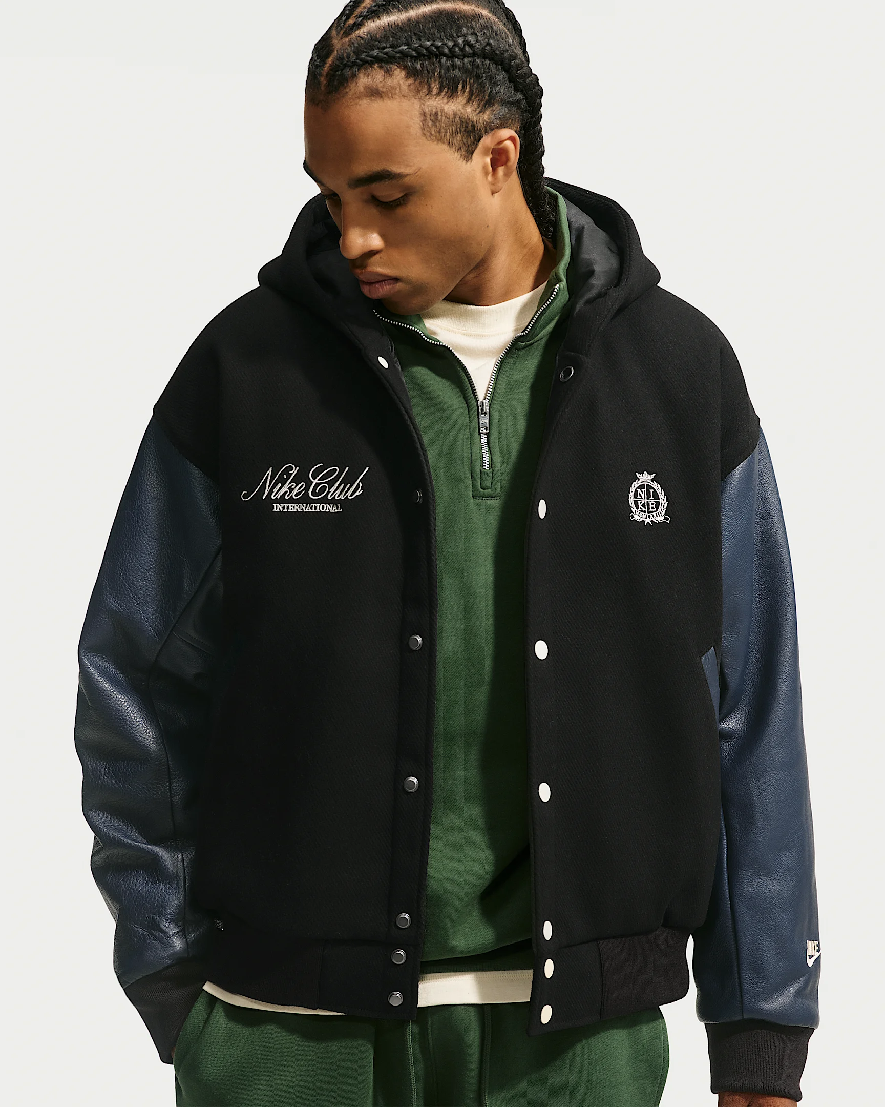 Nike Sportswear Club Men's Wool Varsity Jacket - 1