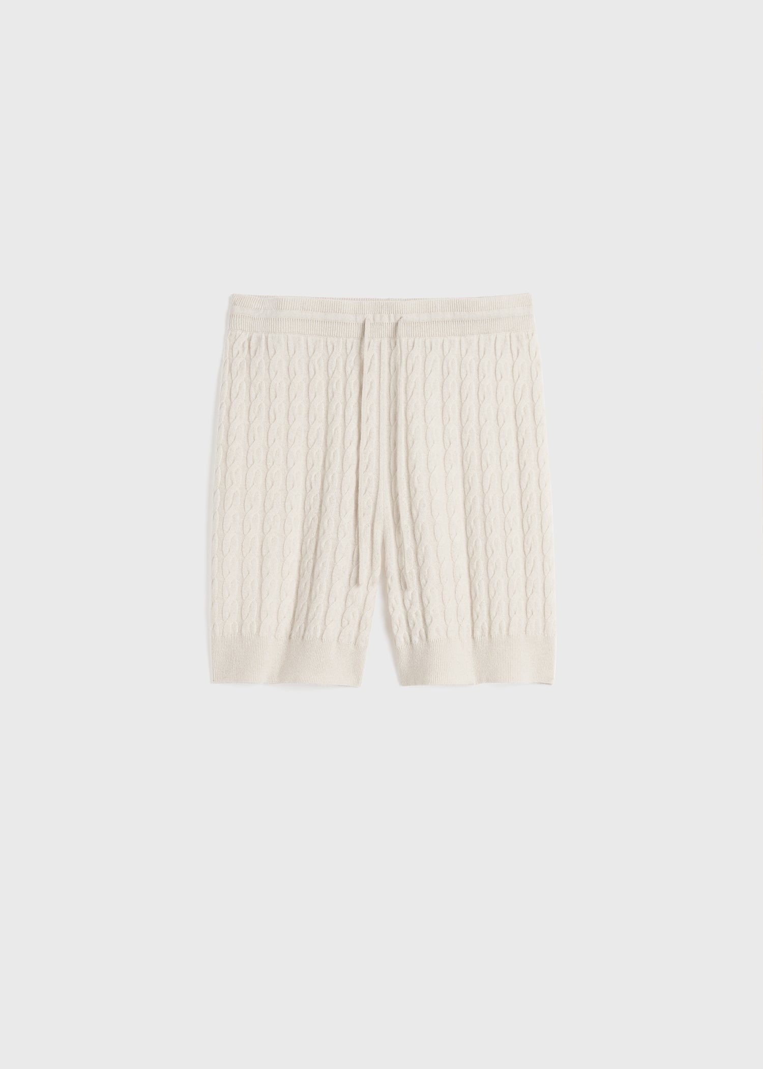 Cable knit shorts snow - 1