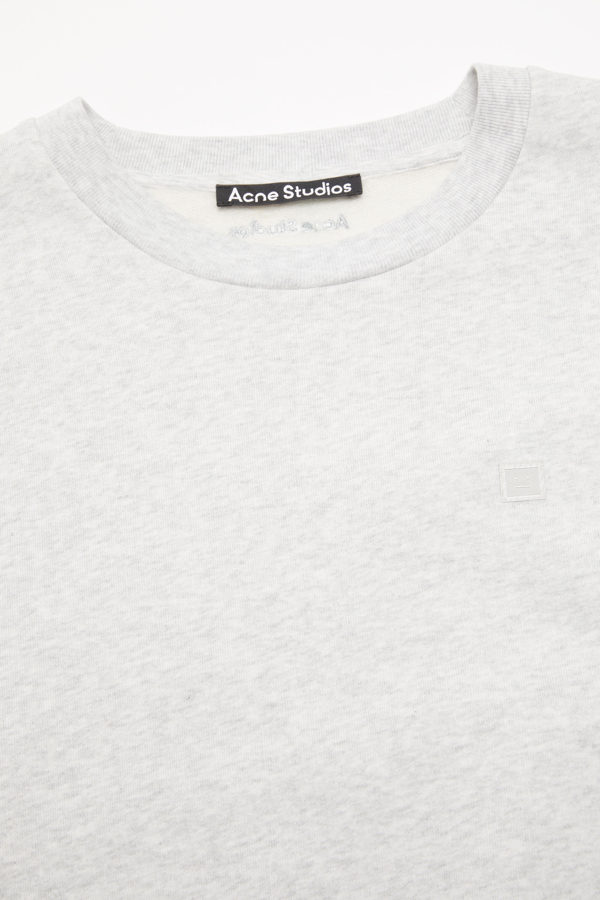 Crew neck fleece sweater - Pale Grey Melange - 5