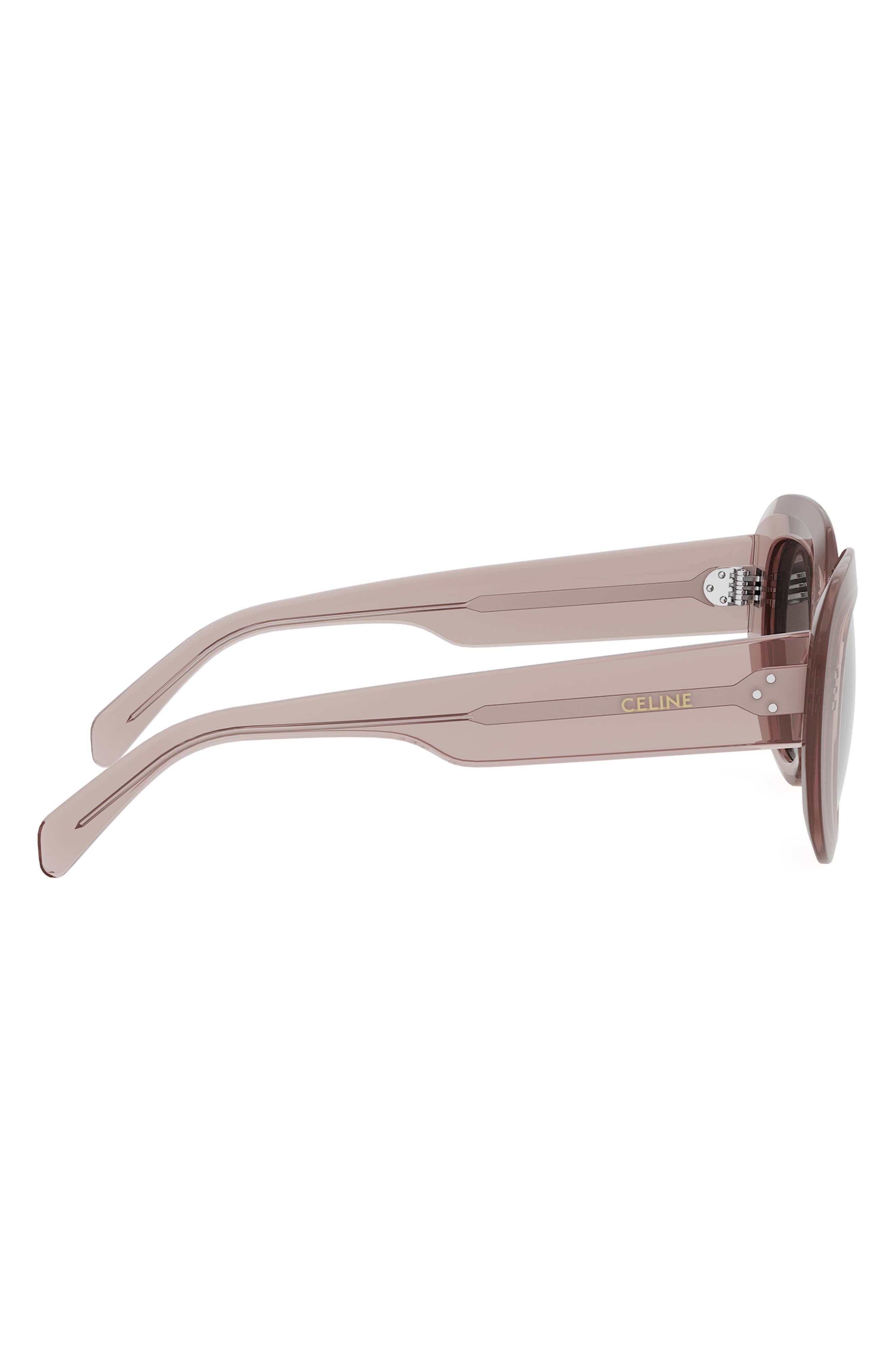 CELINE Bold 3 Dots 51mm Gradient Butterfly Sunglasses in Pink /Other /Smoke at Nordstrom - 4