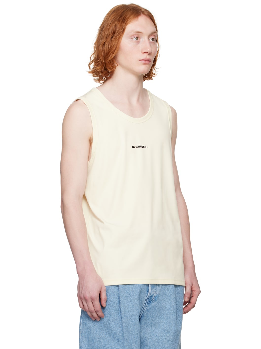 Beige Active Jersey Tank Top - 2
