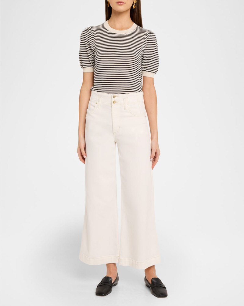 FRAME The Seamed Wide Trouser Crop Jeans outlook