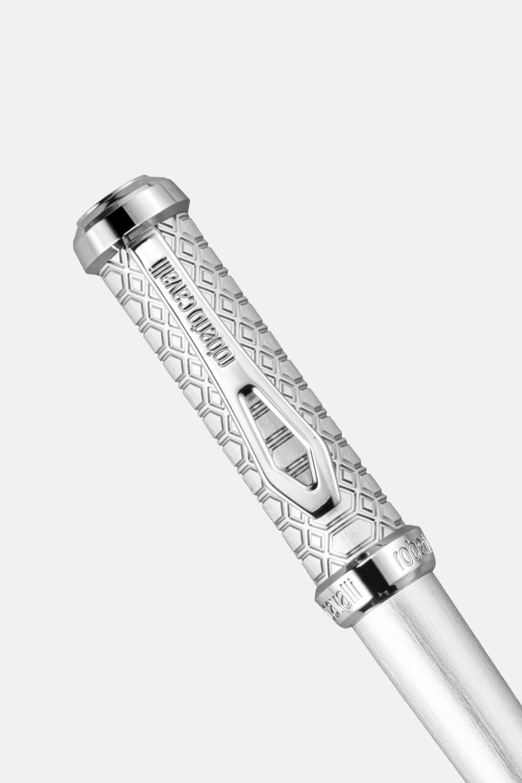 Roberto Cavalli Ballpoint Snake Pen, Full Silver Tone - 2
