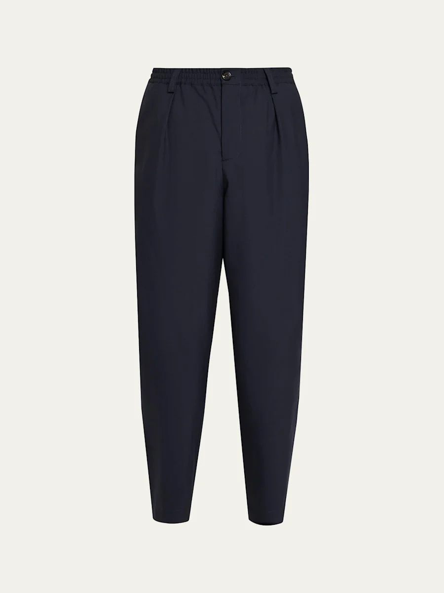 Men's Loose-Fit Stretch Pleated Pants - 1