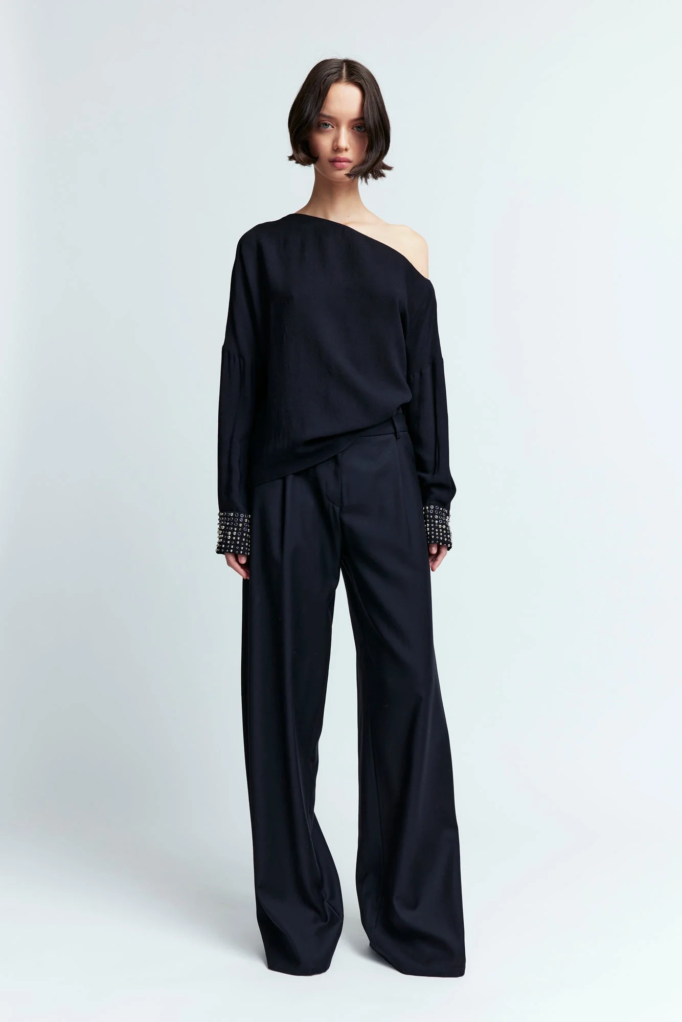 VOLANTE TOP IN CREPE - 1